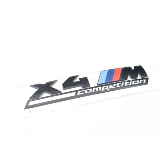 Genuine OEM BMW X4M Competition Rear Badge - Gloss Black