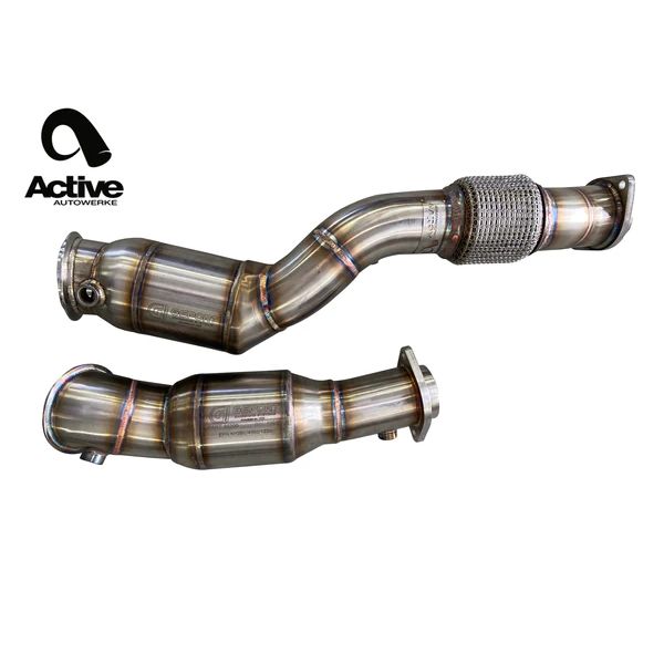 Active Autowerke BMW S58 G80 M3 G82 M4 G87 M2 Downpipes w GESI CAT