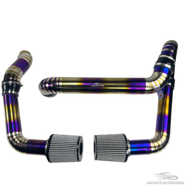 IAW S58 Front Mount Cold Air Intake - BMW G80 M3 G82 M4 G87 M2 - Aluminum / Titanium