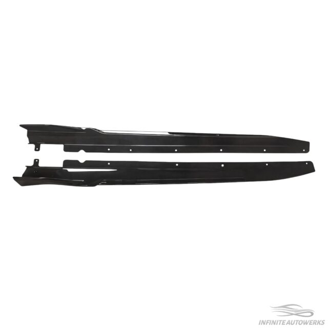 BMW G20 3-Series 330i M340i Pre-LCI/LCI Finned 3/4 Side Skirts – Gloss Black