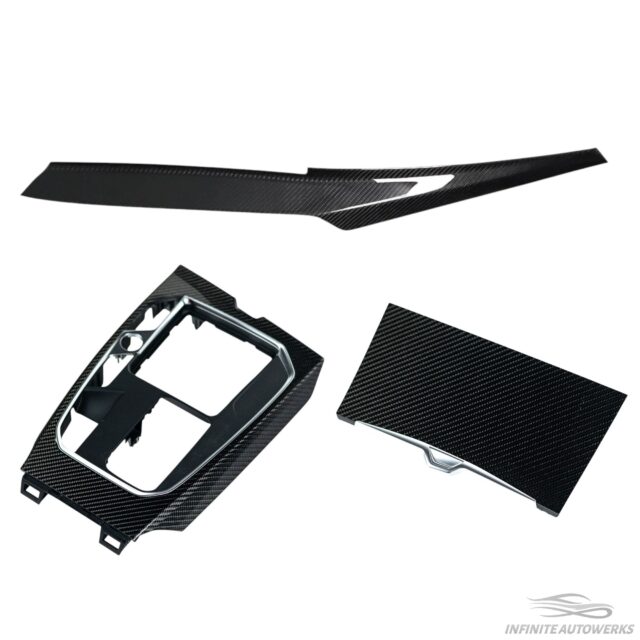 IAW Carbon – BMW LCI G80 G82 G87 (Manual Transmission) Gloss Carbon Fiber Interior Trim Kit (Clip-In & Stick-On Hybrid)